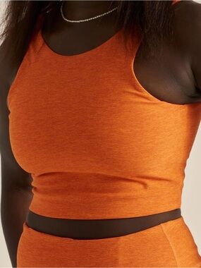 NWT Outdoor Voices Women's Venus Orange Stretch Tank Crop Top Medium
